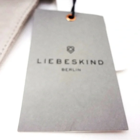 Liebeskind Hyena Grey Light Taupe Suede - Leather Studded Shoulder Bag - Purse - Picture 10 of 14